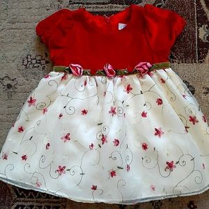 NWOT Children's Place Fancy Red and White Formal Dress